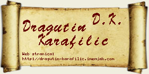 Dragutin Karafilić vizit kartica